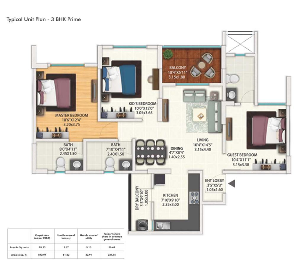 3 BHK Prime